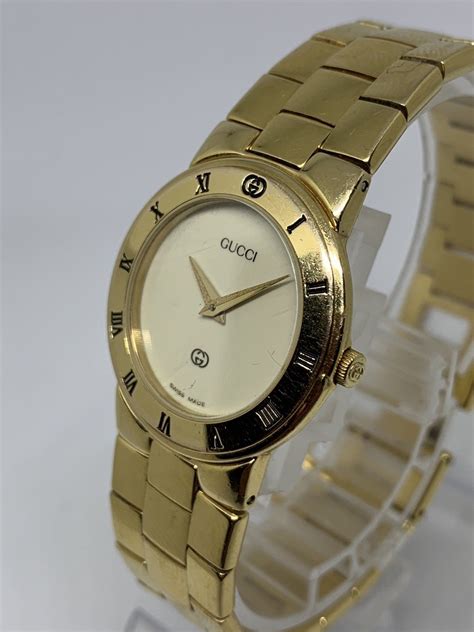 gold plated ladies gucci watch|vintage gold Gucci watch ladies.